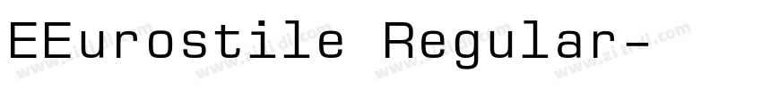 EEurostile Regular字体转换